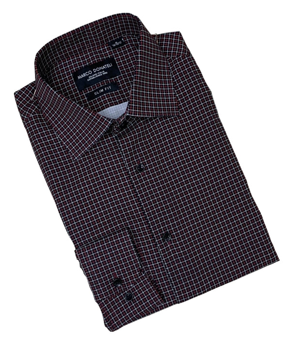 Marco Donateli Shirt Long Sleeve, Black - Caswell's Fine Menswear