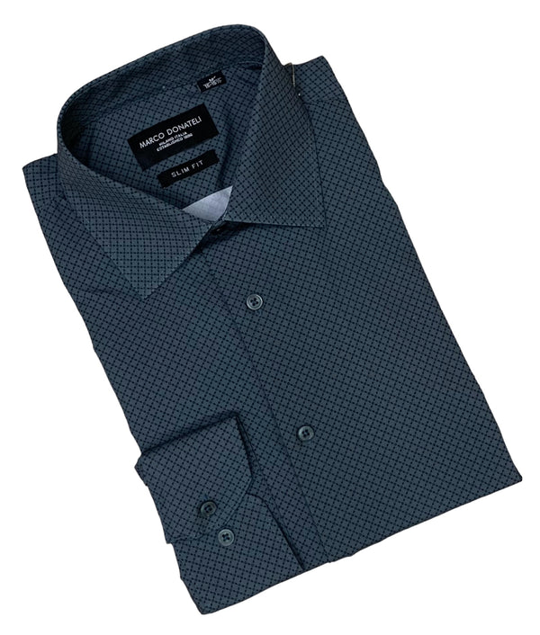 Marco Donateli Shirt Long Sleeve, Green - Caswell's Fine Menswear