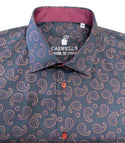Made in Italy Shirt Long Sleeve | Maroon - Caswell's Fine Menswear
