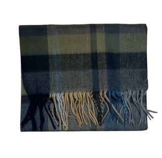 Fraas Grid Cashmink® Scarf | Olive - Caswell's Fine Menswear
