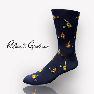Robert Graham Wiskey Socks | Navy - Caswell's Fine Menswear