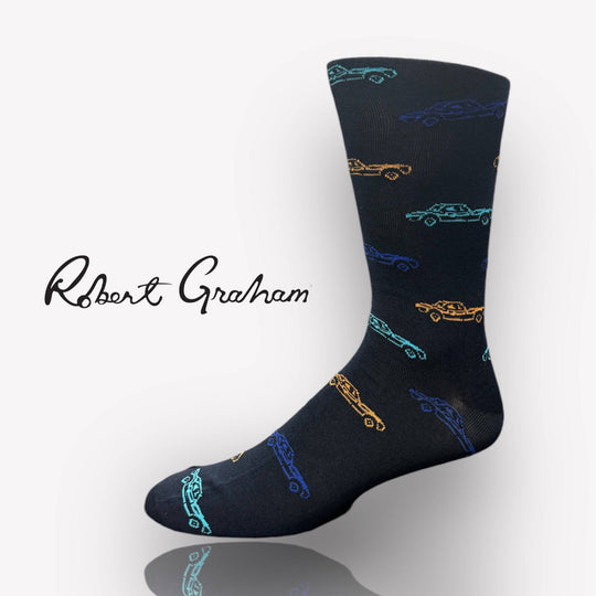 Robert Graham Car Socks | Navy