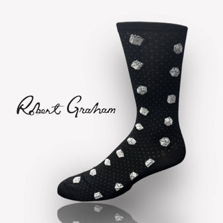 Robert Graham Dice Socks | Black - Caswell's Fine Menswear