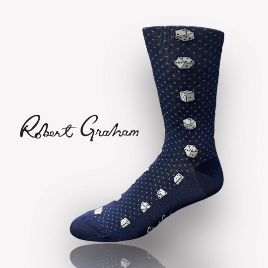 Robert Graham Dice Socks | Navy