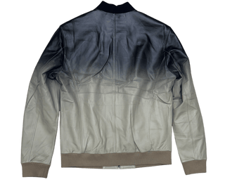 Maceoo Leather Jacket | Grey - Caswell's Fine Menswear
