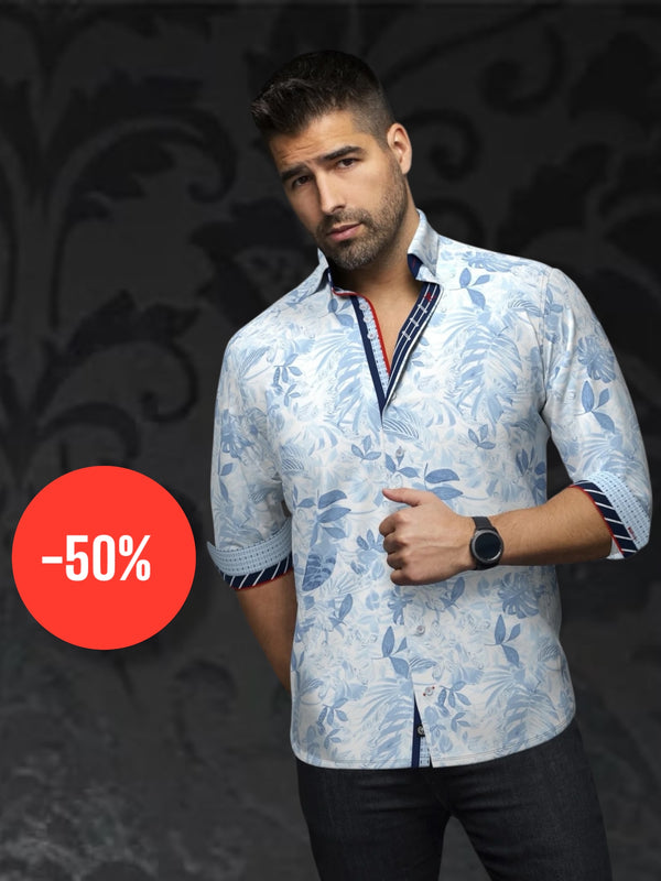 Au Noir Shirt 360° Stretch Shirt | ADRIEN, Light Blue