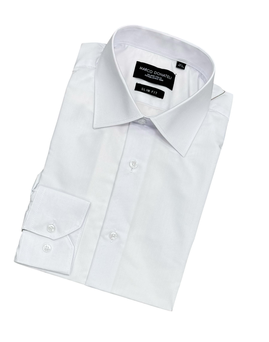 Marco Donateli VALUE Dress Shirt Slim Fit | White