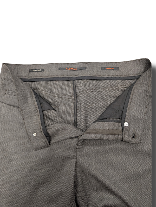 Alberto Regular Fit Pipe Ceramica Pant 1438 | Brown (580)