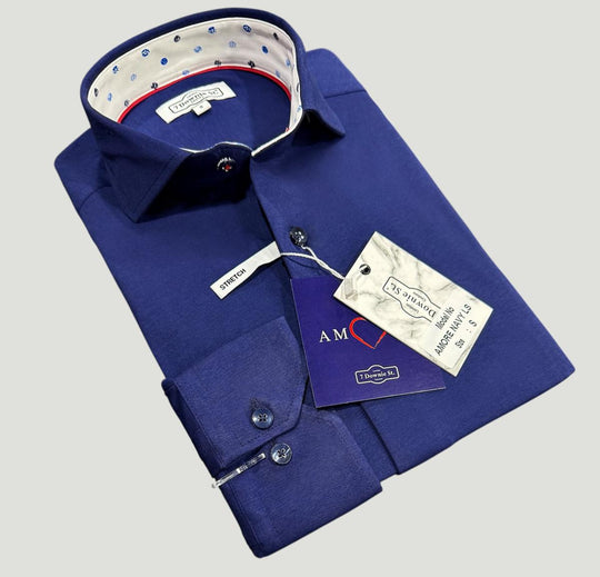 7 Downie St. Amore Stretch Shirt | Navy