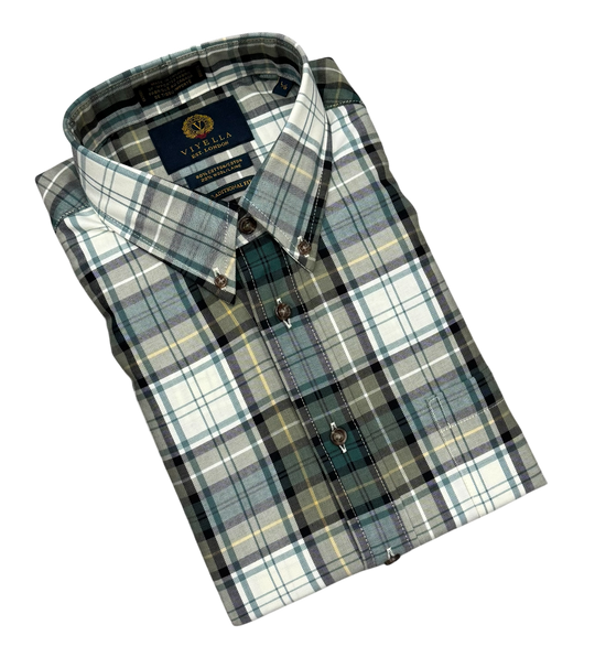 🇨🇦 Viyella Button Down Shirt Long Sleeve | Sage Green