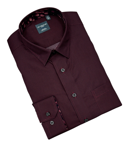 Leo Chevalier Shirt Long Sleeve | Burgandy