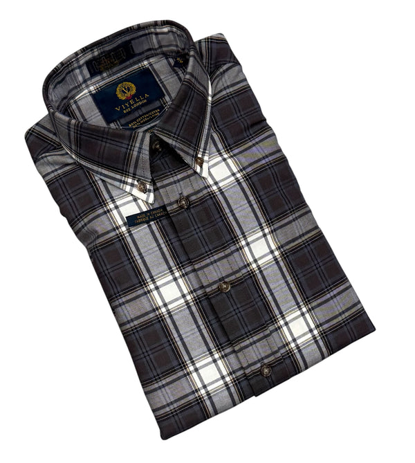 🇨🇦 Viyella Button Down Shirt Long Sleeve | Grey