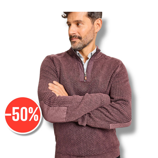 Tommy Bahama Sunbreak Half Zip | Chestnut