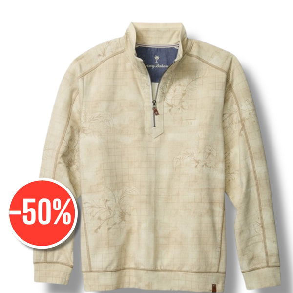 Tommy Bahama Ben & Terry Tropic Half-Zip Sweatshirt