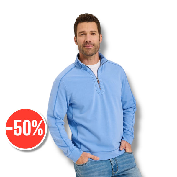 Tommy Bahama Ben & Terry Sweatshirt demi-zip | Bleu Vault