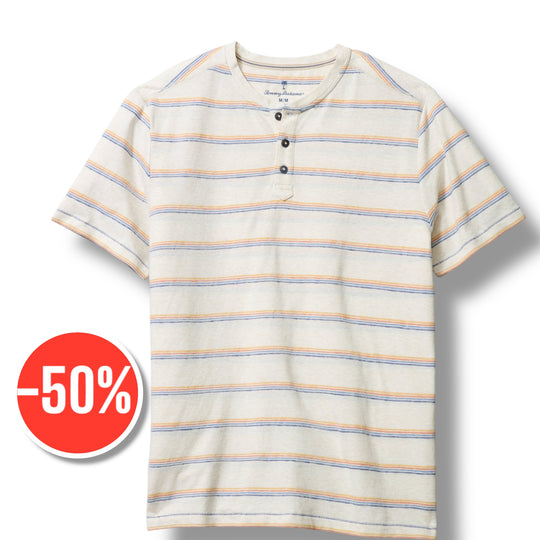 Tommy Bahama Soleil Stripe Henley - Coconut