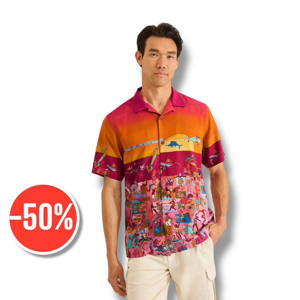 Tommy Bahama Scenic to Believe It Silk Camp Shirt | Beach Blossom