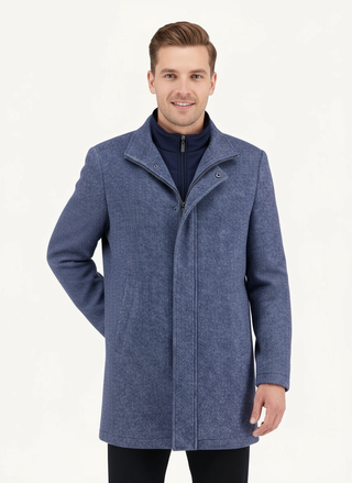 A Fish Named Fred Funnel Coat | Classic Blue