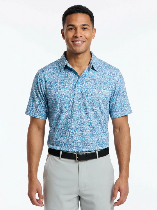 Robert Graham Performance Polo Lucky Stroke | Teal