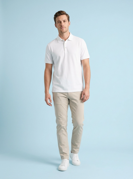 Elite Cotton Polo | White