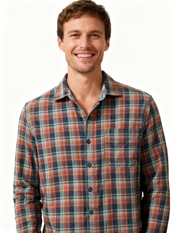 Tommy Bahama Indio Plaid Shirt | Morning Grapefruit
