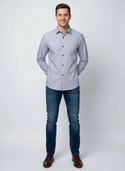 7 Downie St. Shirt Long Sleeve | Orange Blue