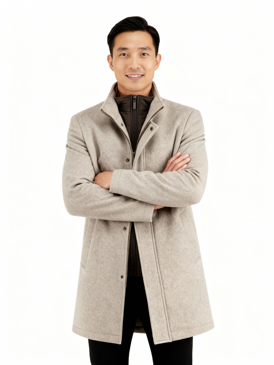 A Fish Named Fred Funnel Coat | Sand