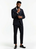 Jack Victor Pin Stripe Suit | Navy