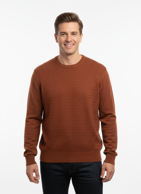 Point Zero Cashmere Like Sweater Crew Neck | Anise Mix