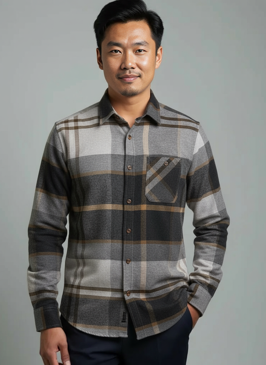 Pont Zero Flannel Shirt | Grey