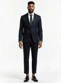 Jack Victor Pin Stripe Suit | Navy