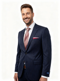 Paul Betenly Modern Fit Suit Separte Jacket | Navy Stripe
