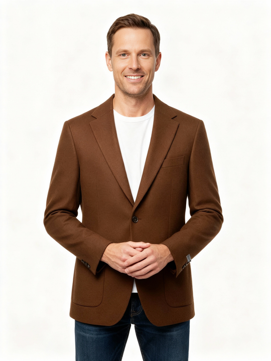 Michael Kors Wool, Silk & Cashmere Blend Blazer | Camel