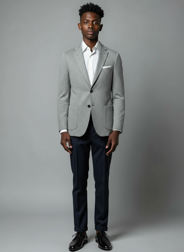 Michael Kors Knit Stretch Blazer | Grey