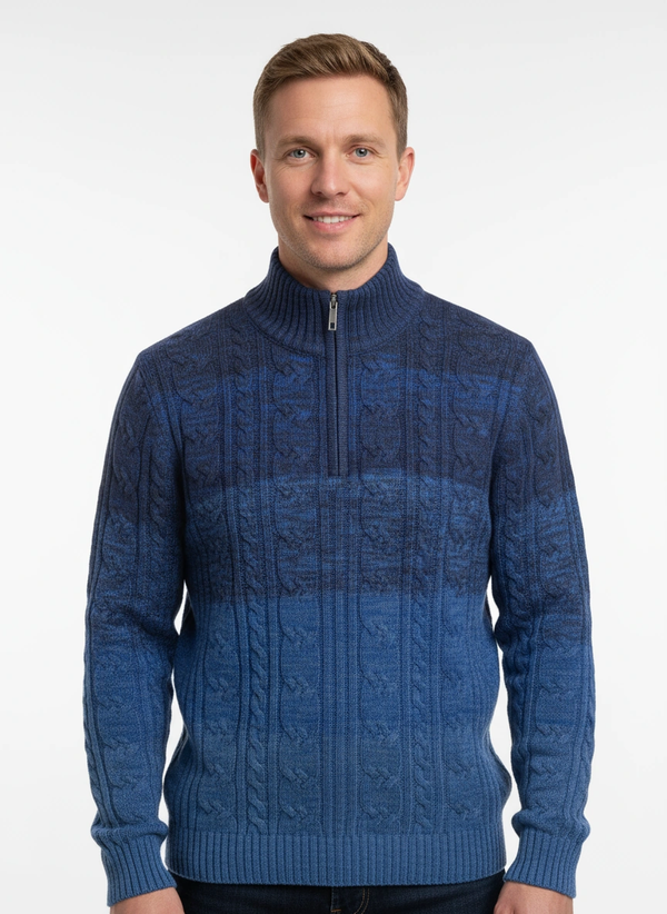 Leo Chevalier Sweater 1/4 Zip | Blue