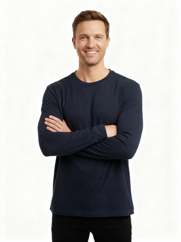 Robert Barakett Rosario Long Sleeve Tee | Navy