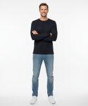 Robert Barakett Long Sleeve Tee Domenico | Navy/Red