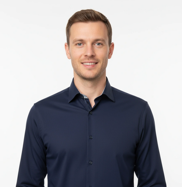 CEO Luxury 360° Stretch Shirt Long Sleeve | Navy