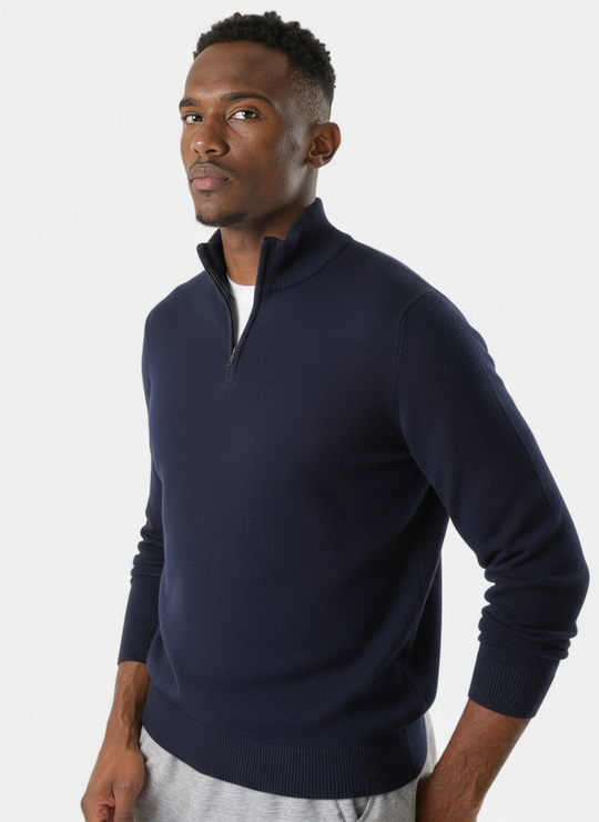 Horst Cashmere 1/4 Sweater | Navy