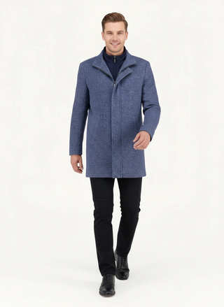 A Fish Named Fred Funnel Coat | Classic Blue