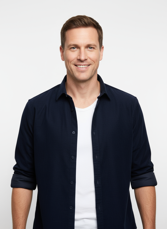 Modern English Corduroy Shirt | Navy