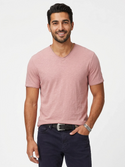 John Varvatos - Miles - T-shirt à col V - Sable rose