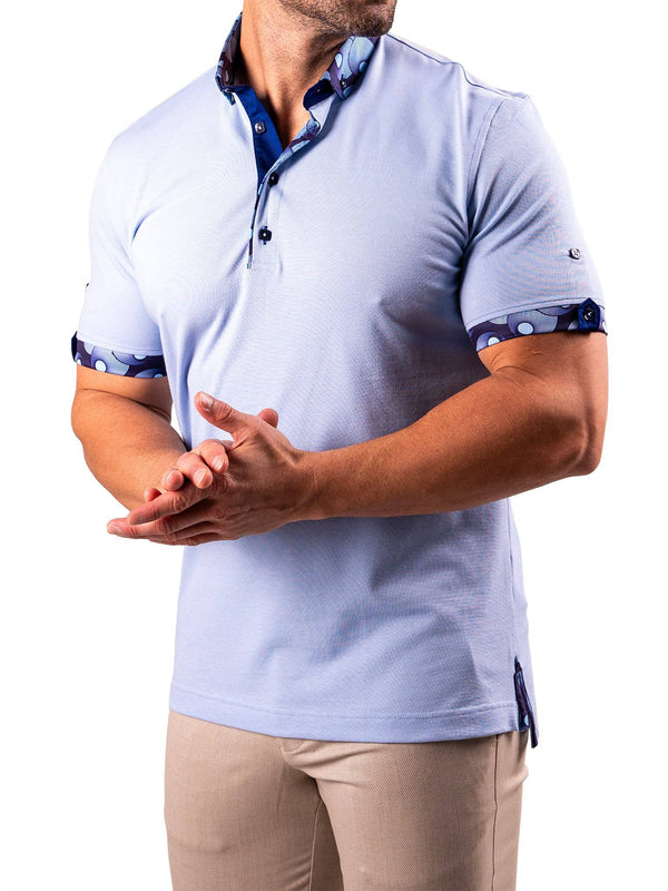 Maceoo Polo Shirt | Light Blue - Caswell's Fine Menswear