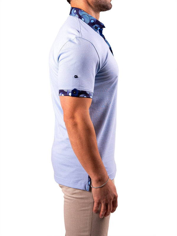 Maceoo Polo Shirt | Light Blue - Caswell's Fine Menswear
