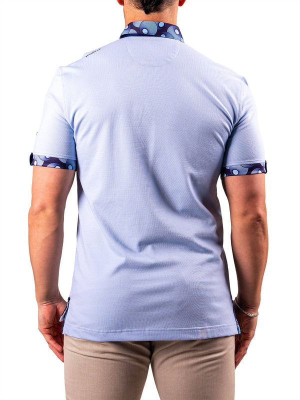 Maceoo Polo Shirt | Light Blue - Caswell's Fine Menswear