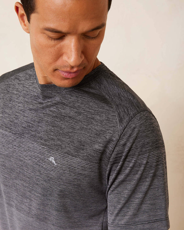 Tommy Bahama Ombre Tropic Crew Neck T-Shirt | Jet Black - Caswell's Fine Menswear
