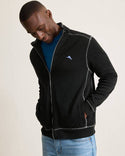 Tommy Bahama Tobago Bay Full-Zip Sweatshirt | Black - Caswell's Fine Menswear