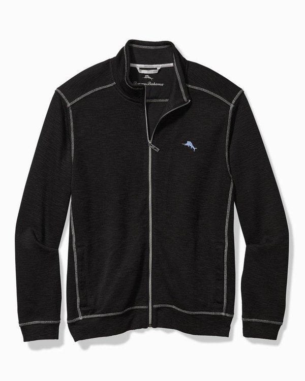 Tommy Bahama Tobago Bay Full-Zip Sweatshirt | Black - Caswell's Fine Menswear