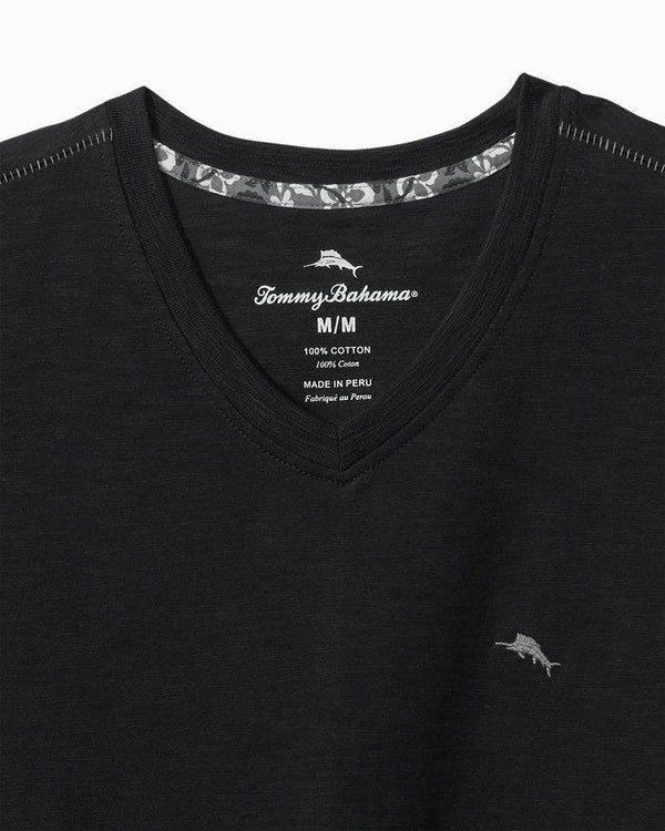 Tommy Bahama Bali Beach V-Neck T-Shirt | Black - Caswell's Fine Menswear