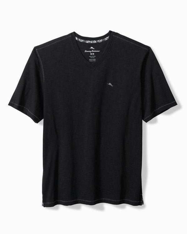 Tommy Bahama Bali Beach V-Neck T-Shirt | Black - Caswell's Fine Menswear